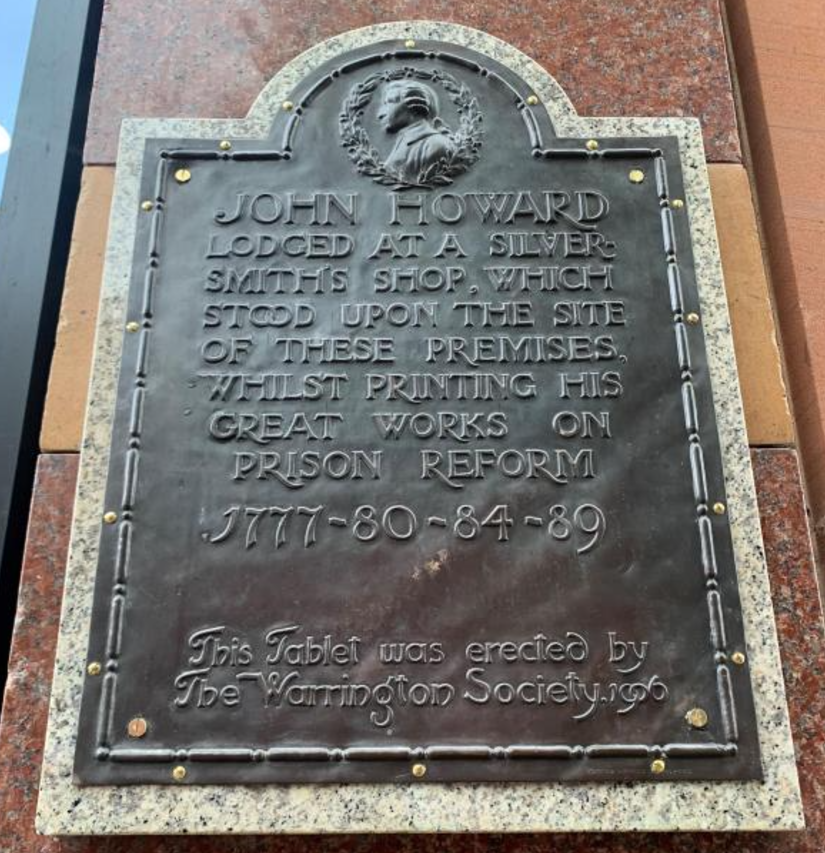 gillybuck's tweet image. Reading about Howard&apos;s experience of imprisonment and reform (thanks @matt_rive) and find he&apos;s part of the history of Warrington! I walk past this plaque all the time and didn&apos;t know!!