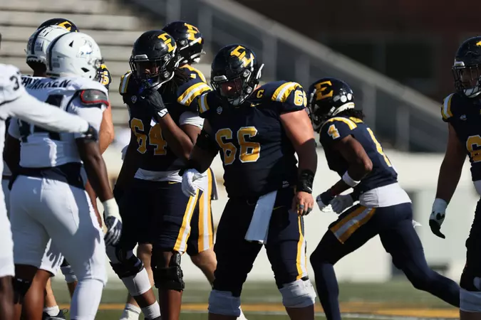 ETSUAthletics's tweet photo. Six Bucs Earn All-SoCon Football Honors https://t.co/ccHynSTbvN https://t.co/QYUtsTDMZg