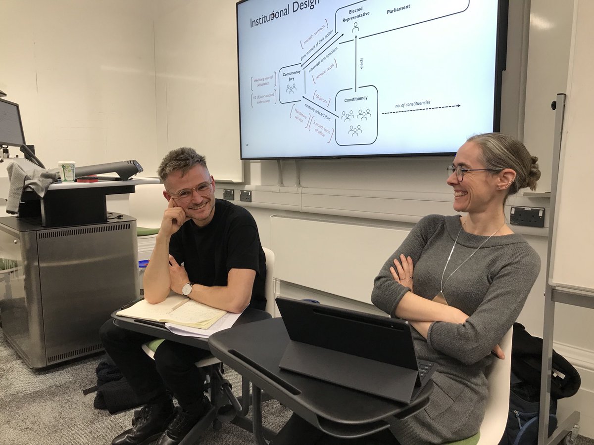 Great to have former MA LPT student Bruno Leipold return to talk to current students on his novel idea of randomly selected Constituency Juries to hold elected representatives accountable. Great paper and discussion.