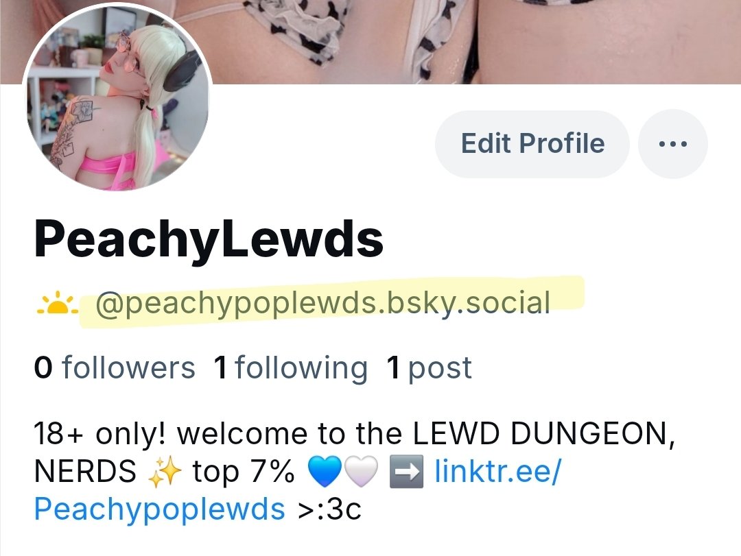 PeachyPopLewds's tweet photo. @SweetP_Photog yes actually!! :3 I'll probably maintain both, but I'm gonna be active on 🦋 a lot! https://t.co/dNrvFXMy82