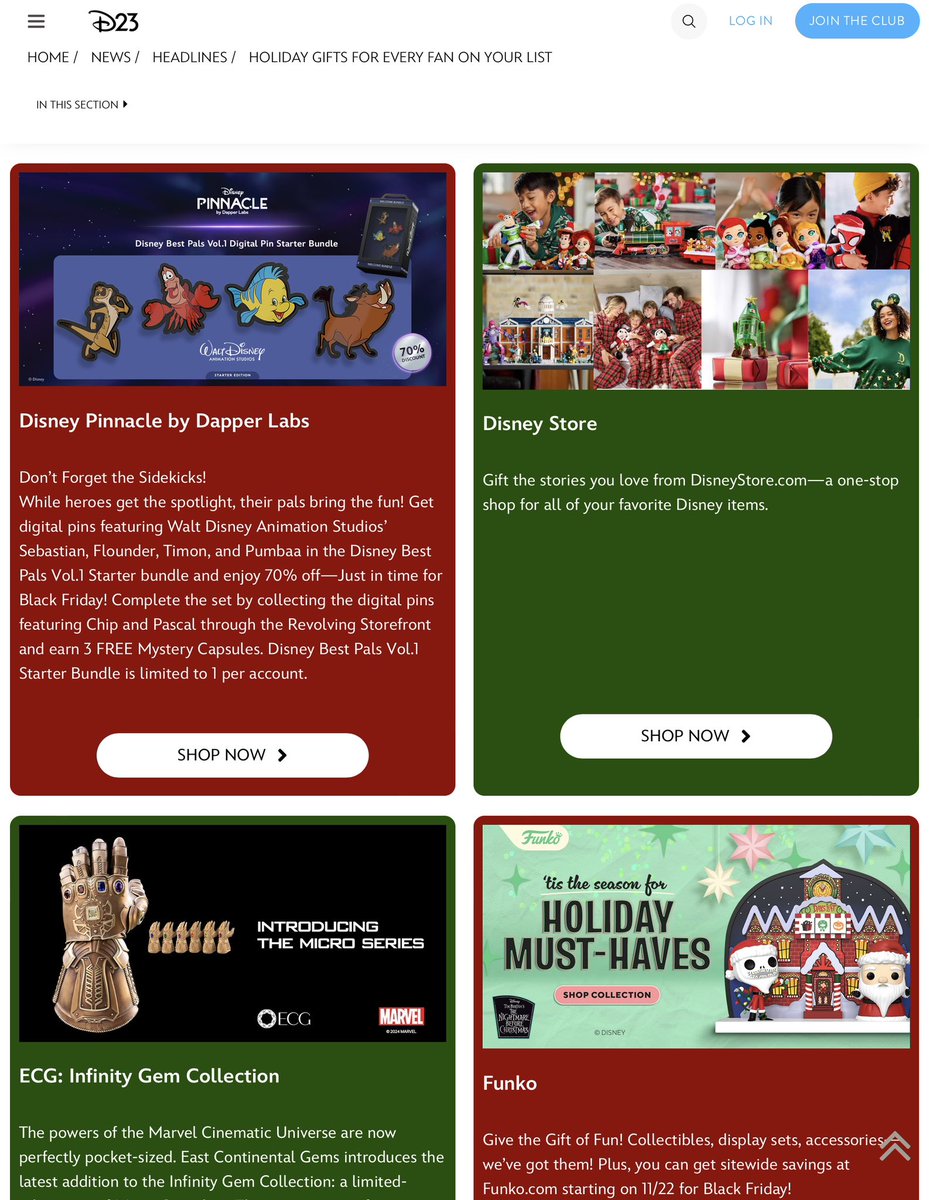 Flow (🎁+🔑) (@flow_blockchain) on Twitter photo This year's <a href="/DisneyD23/">Disney D23</a> Holiday Guide features Disney Pinnacle Digital Pins as a must-have gift for the holiday season! 🪄📍🎄
Disney Pinnacle by <a href="/dapperlabs/">Dapper Labs</a> is a best-in-class example of a mainstream experience on Flow.
Check out <a href="/DisneyPinnacle/">DisneyPinnacle</a> today! This year's <a href="/DisneyD23/">Disney D23</a> Holiday Guide features Disney Pinnacle Digital Pins as a must-have gift for the holiday season! 🪄📍🎄
Disney Pinnacle by <a href="/dapperlabs/">Dapper Labs</a> is a best-in-class example of a mainstream experience on Flow.
Check out <a href="/DisneyPinnacle/">DisneyPinnacle</a> today!