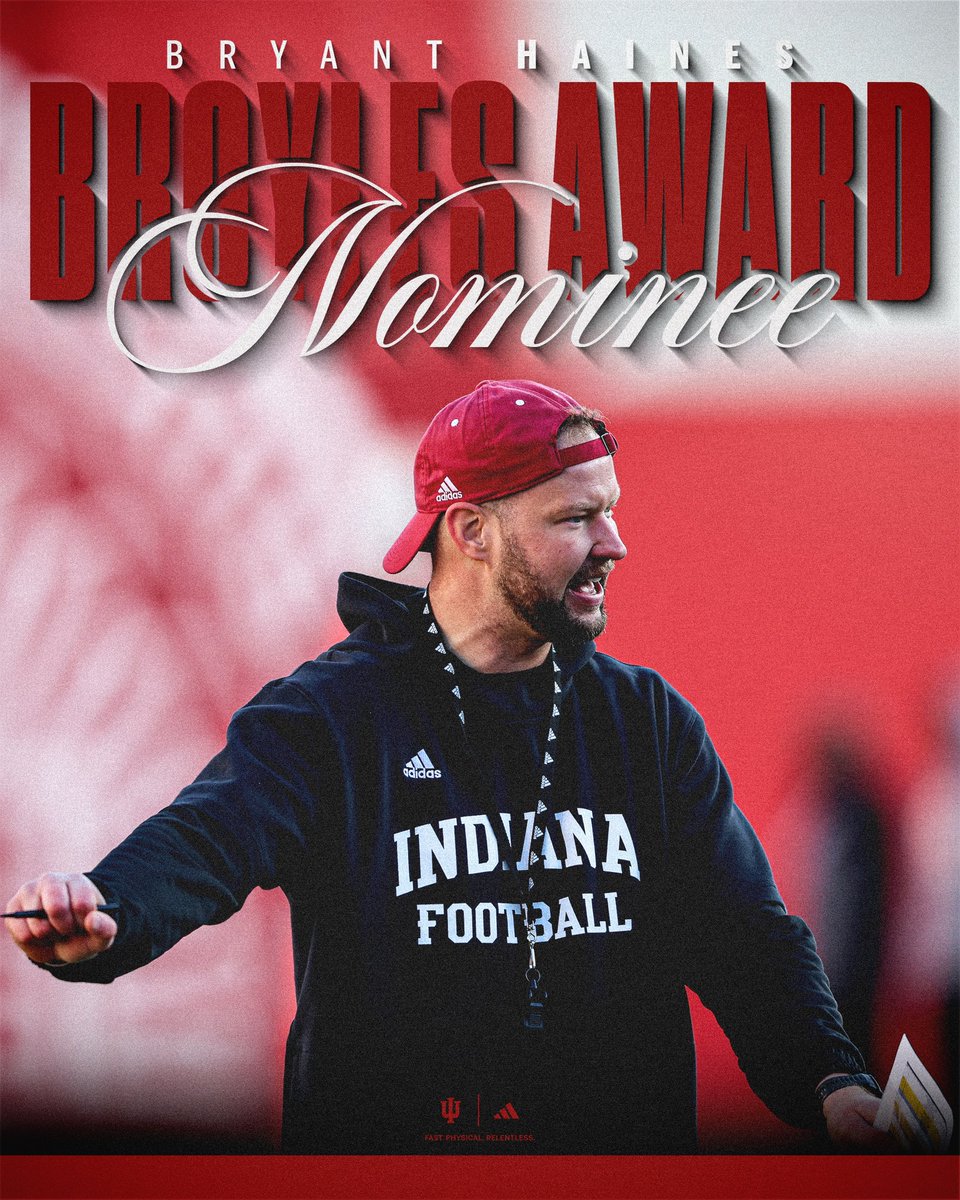 Indiana Football (@indianafootball) on Twitter photo Among the best Assistant Coaches in college football.
Congratulations, <a href="/Coach_BHaines/">Bryant Haines</a>! Among the best Assistant Coaches in college football.
Congratulations, <a href="/Coach_BHaines/">Bryant Haines</a>!