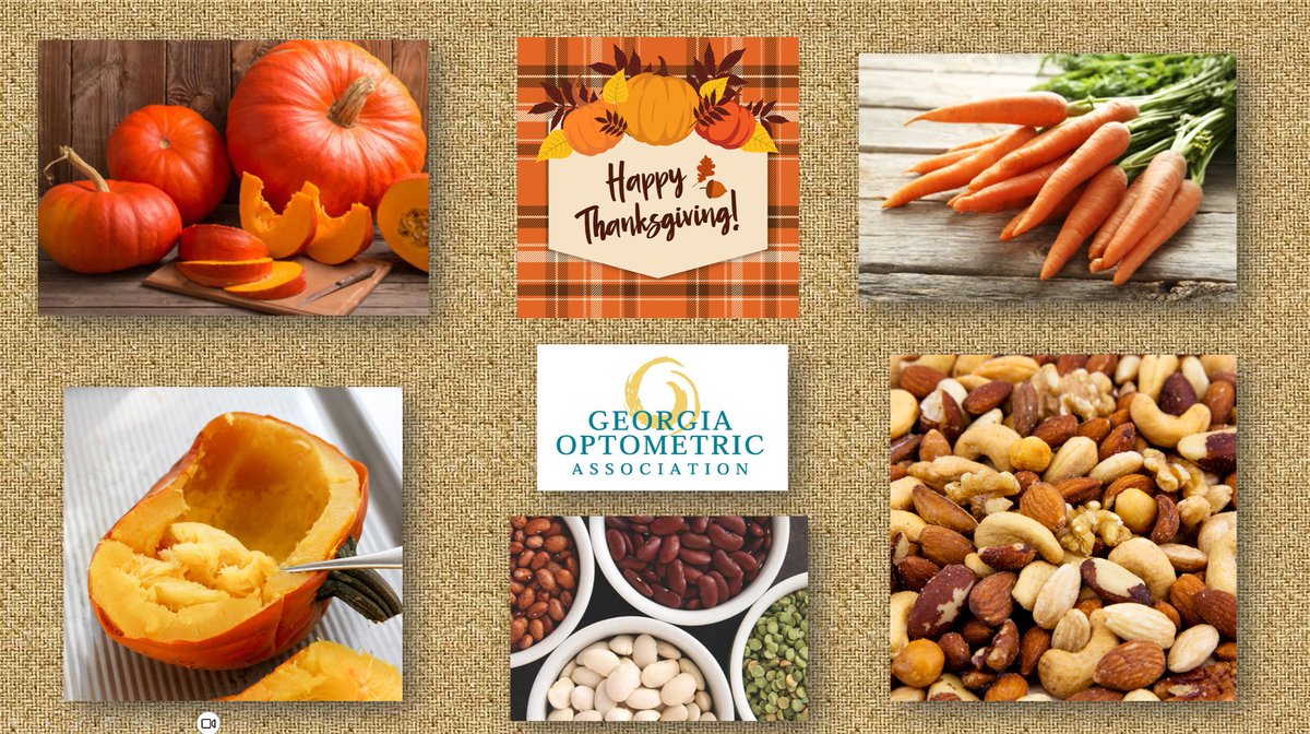 Planning your #Thanksgiving meal? Georgia's doctors of #optometry invite you to Eat for Your Eyes! Foods rich in Vitamin A -- carrots, sweet potatoes &amp; pumpkins -- may help improve overall retina health and reduce the risk of developing macular degeneration. Enjoy! #BeVisionSmart