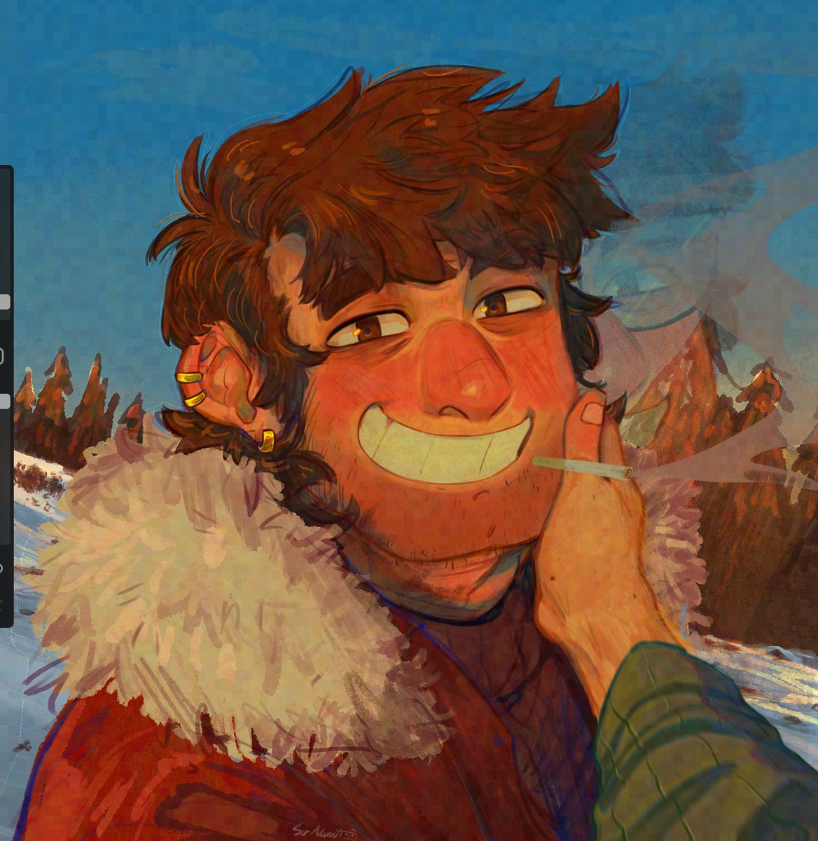 MrAkumu's tweet image. Color practice that ended up be #fiddlestan,,obviously happy fiddlestan 💥🤞