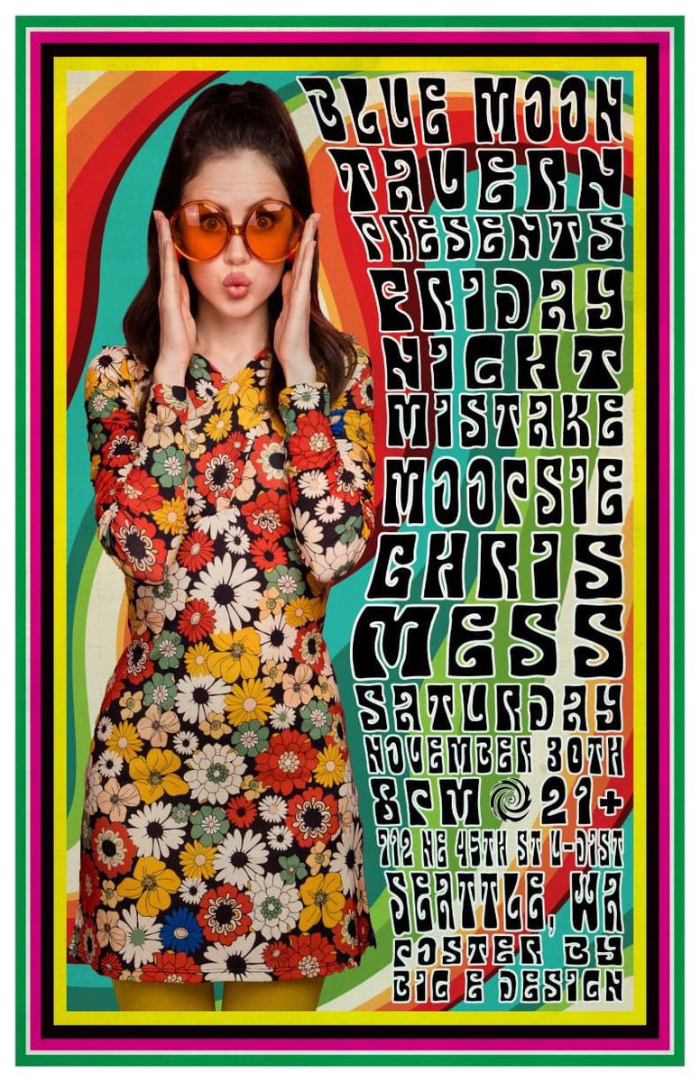 It’s a hard rocking rock show Sat 11/30/24 at <a href="/bluemoonseattle/">Blue Moon</a> ⚡️🤘💥 Chris Mess w/Moopsie + Friday Night Mistake. ⬇️ #seattlemusicscene #seattlelivemusic #hardrock #glamrock #punkrock #newrockartist