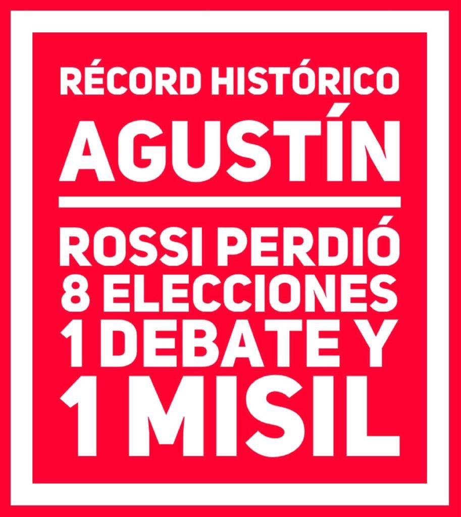 Para vos, Rossi. Que te hacés el líder revolucionario.