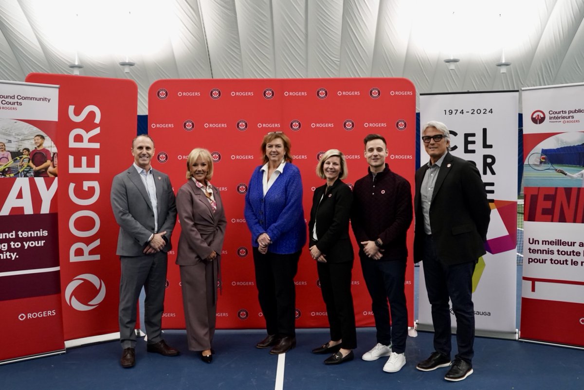 Mississauga, let's play tennis! 🎾

Today, Tennis Canada 🇨🇦 unveiled the latest completed project as part of the Year-Round Community Tennis Courts Program presented by <a href="/Rogers/">Rogers</a> 💫

Read more 👉 bit.ly/3SQtsdB