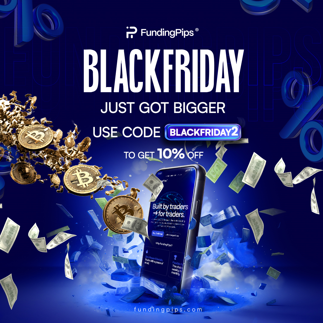 Fundingpips BLACK FRIDAY DISCOUNT 

Use the code ”BLACKFRIDAY2” for 10% OFF at checkout,

app.fundingpips.com/register?ref=8…