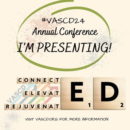 I am presenting at #VASCD24 in Williamsburg, VA, next week (Dec 4 @ 11:00 a.m. in Allegheny A). If you are attending, stop by and say hello! #ChangeTheStory

If you haven't registered, there's still time -
vascd.org/home/events/20…