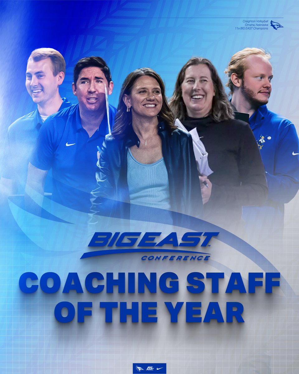 Creighton Volleyball (@creightonvb) on Twitter photo The <a href="/BIGEAST/">BIG EAST Conference</a> Coaching Staff of the Year ๐
๐ฐ gocreighton.com/VB112624awards
#GoJays The <a href="/BIGEAST/">BIG EAST Conference</a> Coaching Staff of the Year ๐
๐ฐ gocreighton.com/VB112624awards
#GoJays