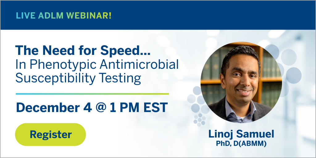 When it comes to sepsis, timely and effective antimicrobial treatment has never been more critical. 

Join Dr. Linoj Samuel on Dec 4 to learn how fast AST may improve patient outcomes.

Click this link to register for free 👉bit.ly/3Oq0aiH