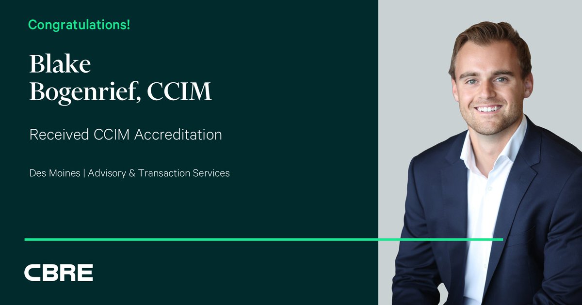 TylerDingel's tweet photo. Big things happening for our team as we close out 2024! @Blake_Bogie earned his CCIM designation and Ben Probst was promoted to Senior Associate! I can't wait to see what these two accomplish in the years to come. #justgettingstarted #commercialrealestate https://t.co/NDYg9QHpny