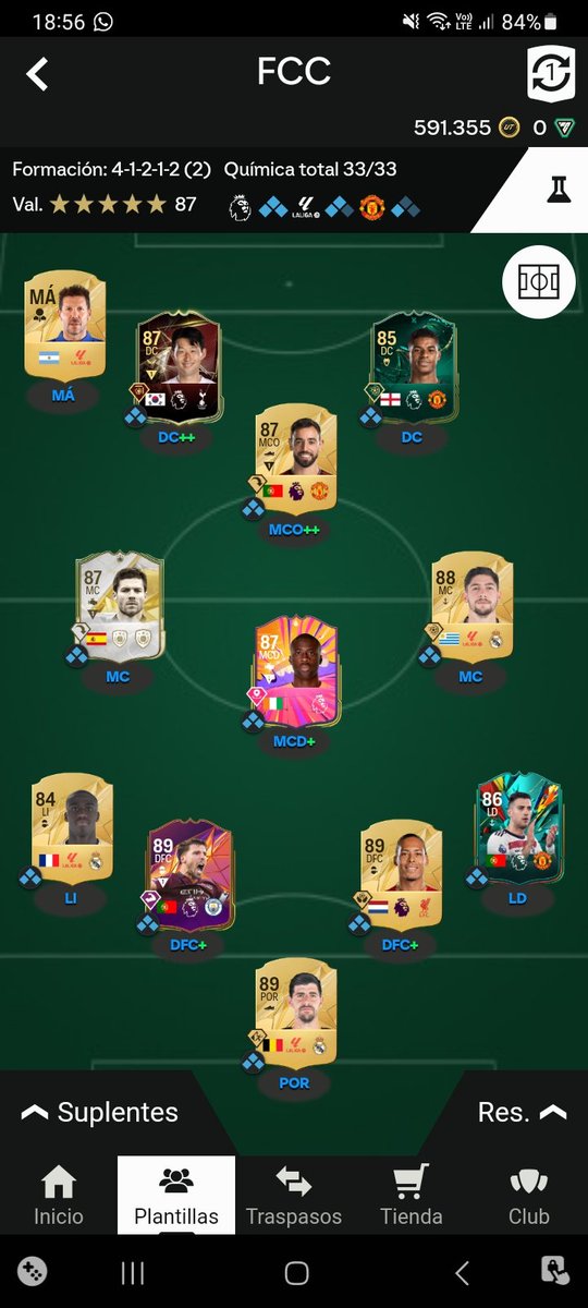 Brunito099's tweet photo. @mmariomendezz tengo 600k, pensé en theo por mendy,y en Tchouameni Rush por xabi, que dicen https://t.co/sH8u5puXRy