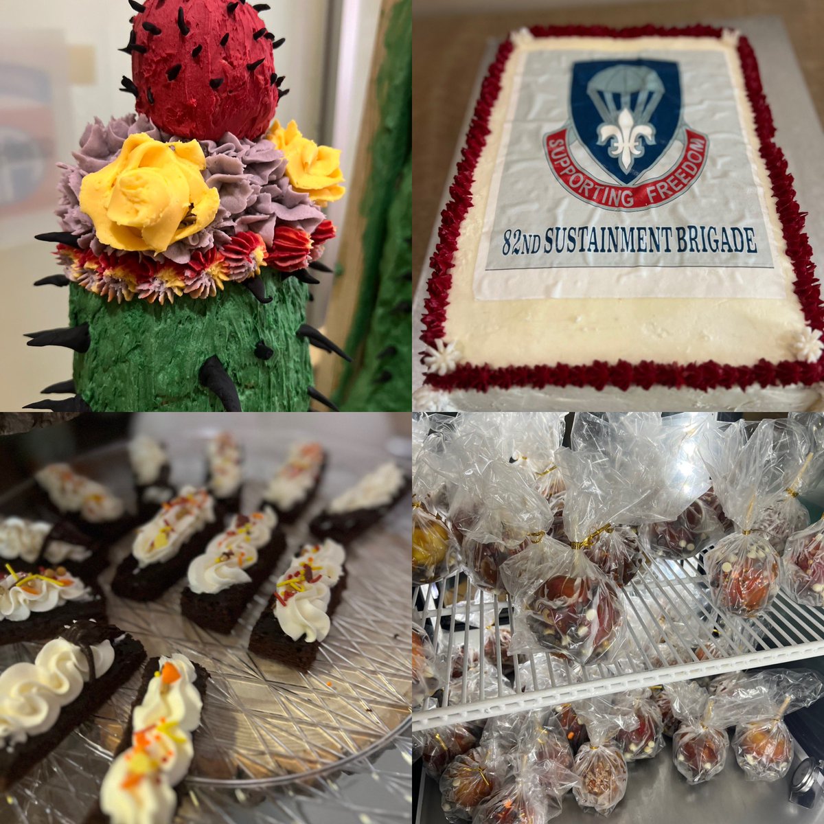 Kristyn Felix (@kristyn_felix1) on Twitter photo Thanksgiving meal complete ✅ pics of all the cakes and sweets. Awesome work in the DFACs today. #thanksgiving #Airborne #ATW
<a href="/82ndABNDiv/">All American Division</a>
<a href="/18airbornecorps/">XVIII Airborne Corps & Fort Bragg</a> Thanksgiving meal complete ✅ pics of all the cakes and sweets. Awesome work in the DFACs today. #thanksgiving #Airborne #ATW
<a href="/82ndABNDiv/">All American Division</a>
<a href="/18airbornecorps/">XVIII Airborne Corps & Fort Bragg</a>