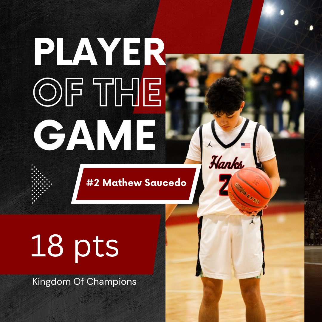 JM Hanks Boys Basketball ‘24-25’ (@boysbballhanks) on Twitter photo Hanks 43- Cathedral 33
Leading scorers <a href="/MathewSaucedo21/">Mathew Saucedo</a> 18 pts <a href="/SebastianMrz_07/">Sebastian Meraz</a> 9 pts <a href="/Martin_G4/">Martin Gomez</a> 8 pts <a href="/JMHanksHigh/">J.M. Hanks High School</a> <a href="/HanksGutierrez/">Danny Gutierrez</a> <a href="/HanksAthletics/">THE KINGDOM ATHLETICS</a> <a href="/CoachPerez_HHS/">Coach Perez</a> <a href="/fabyarras/">Fabiola Ruiz-Arras</a> <a href="/HHSCarrasco/">Christian I. Carrasco, M. Ed.</a> <a href="/Fchavezeptimes/">Felix Chavez</a> <a href="/EPSports915/">Borderland Sports</a> <a href="/epsportsnet/">El Paso Sports Network</a> <a href="/YISDAthletics1/">YISD Athletics</a> <a href="/CBClassic1/">Coach Borunda</a> Hanks 43- Cathedral 33
Leading scorers <a href="/MathewSaucedo21/">Mathew Saucedo</a> 18 pts <a href="/SebastianMrz_07/">Sebastian Meraz</a> 9 pts <a href="/Martin_G4/">Martin Gomez</a> 8 pts <a href="/JMHanksHigh/">J.M. Hanks High School</a> <a href="/HanksGutierrez/">Danny Gutierrez</a> <a href="/HanksAthletics/">THE KINGDOM ATHLETICS</a> <a href="/CoachPerez_HHS/">Coach Perez</a> <a href="/fabyarras/">Fabiola Ruiz-Arras</a> <a href="/HHSCarrasco/">Christian I. Carrasco, M. Ed.</a> <a href="/Fchavezeptimes/">Felix Chavez</a> <a href="/EPSports915/">Borderland Sports</a> <a href="/epsportsnet/">El Paso Sports Network</a> <a href="/YISDAthletics1/">YISD Athletics</a> <a href="/CBClassic1/">Coach Borunda</a>