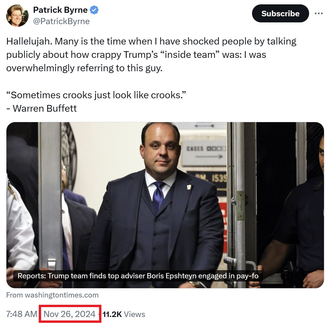 codyave's tweet photo. "Boris [Epshteyn] is my Suspect #1 in Trump World." #byrne

https://t.co/2Pi8iZGgep
https://t.co/6xEYHzHXSK https://t.co/TpxBaxLu4z