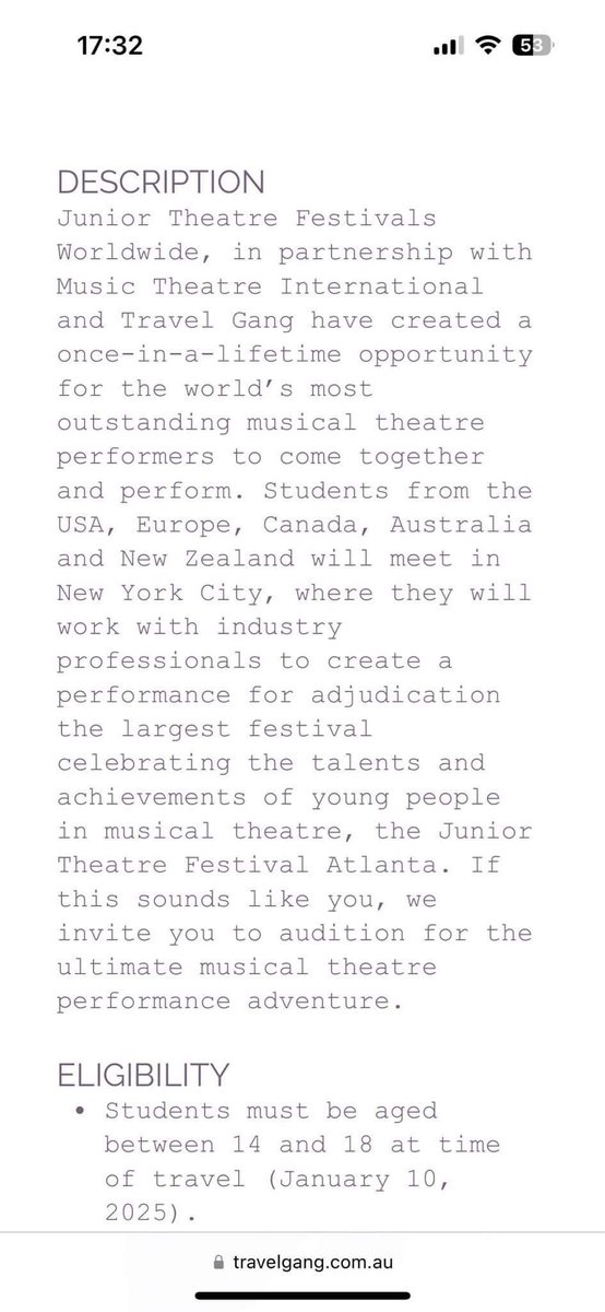 My amazing student <a href="/grac/">stanishia</a>.e_x0 just casually mentioned to me that she will be spending 2 weeks in America as 1 of 6 European student winners to do @juniortheaterfestival 😮 What an incredible achievement! So proud of you Grace you have such a bright future ahead 💖