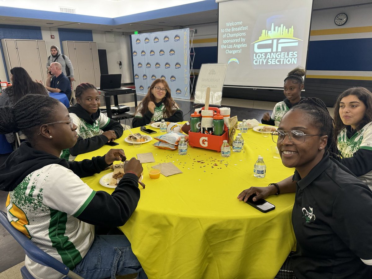 Narbonne girls flag football champions.