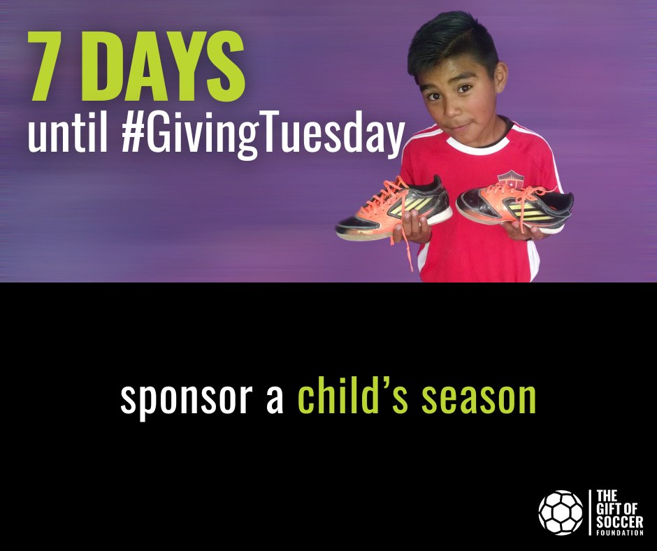 Sponsor a Child’s Season
$50 provides a child with a soccer ball, cleats, and a jersey—everything they need for a season of play. Sponsor a child’s joy today and change their life forever! Sponsor now: thegiftofsoccer.org/donate
Call us at 505-350-2753 with questions.
#DonateToday