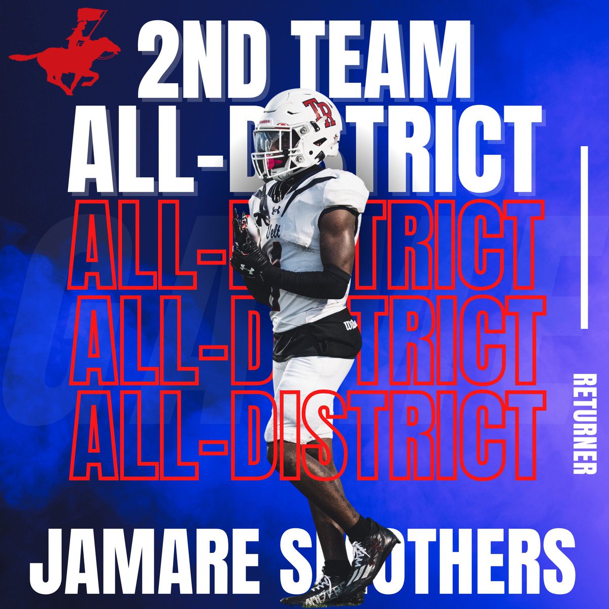 Blessed to receive two all-district awards this year!
✅1st Team All-District Defensive Back
✅2nd Team All-District Special Teams Returner 

<a href="/TRRoughRiderFB/">Roosevelt Rough Riders</a> <a href="/CoachBarnes91/">Darnell Barnes M.Ed</a>