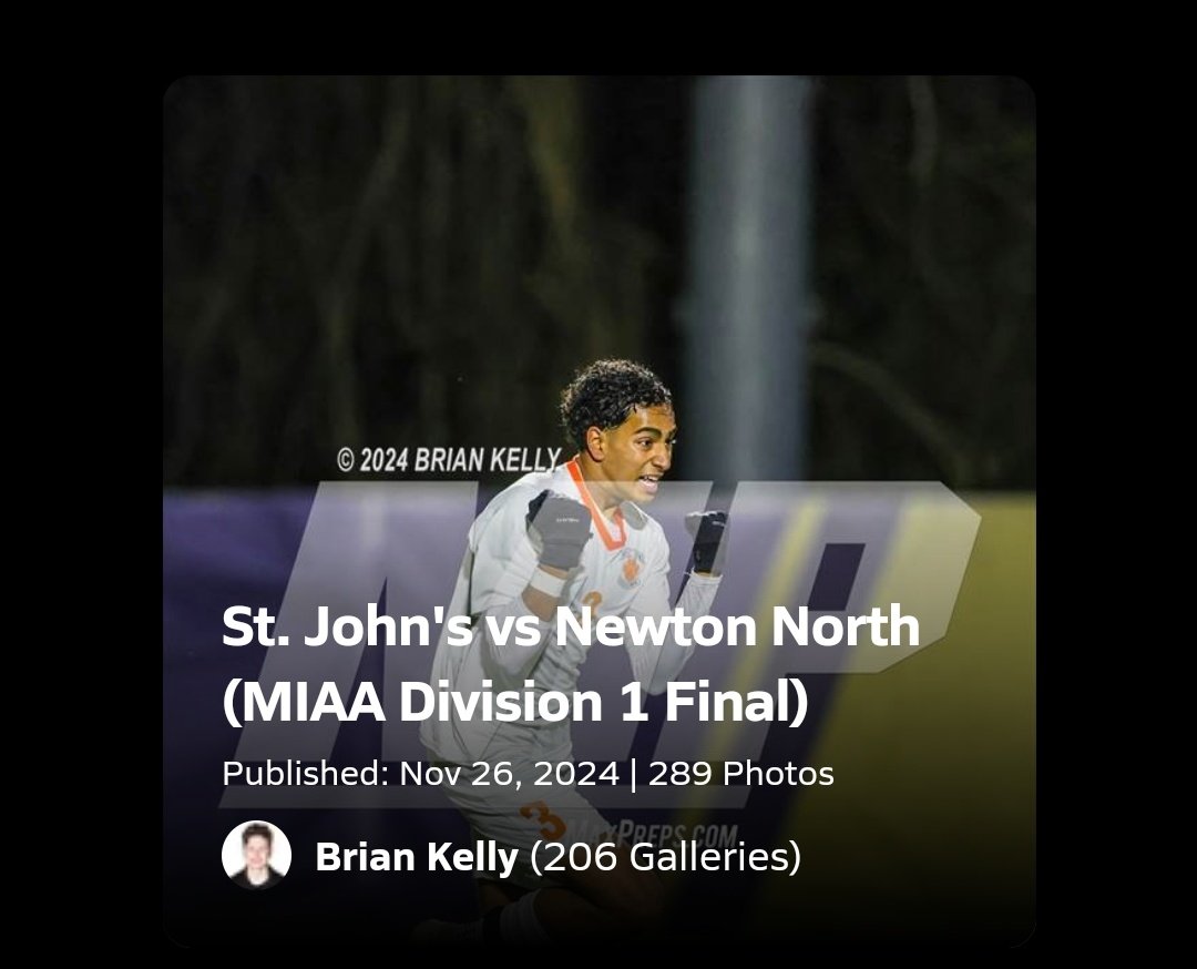 Photos from St. John's vs Newton North (MIAA Division 1 Final) is now published on maxpreps!
<a href="/SJHS_PioneersAD/">Saint John's HS Athletics</a>
<a href="/NNHSTigers/">Newton North Tigers</a>
Gallery link: maxpreps.com/photography/ga…