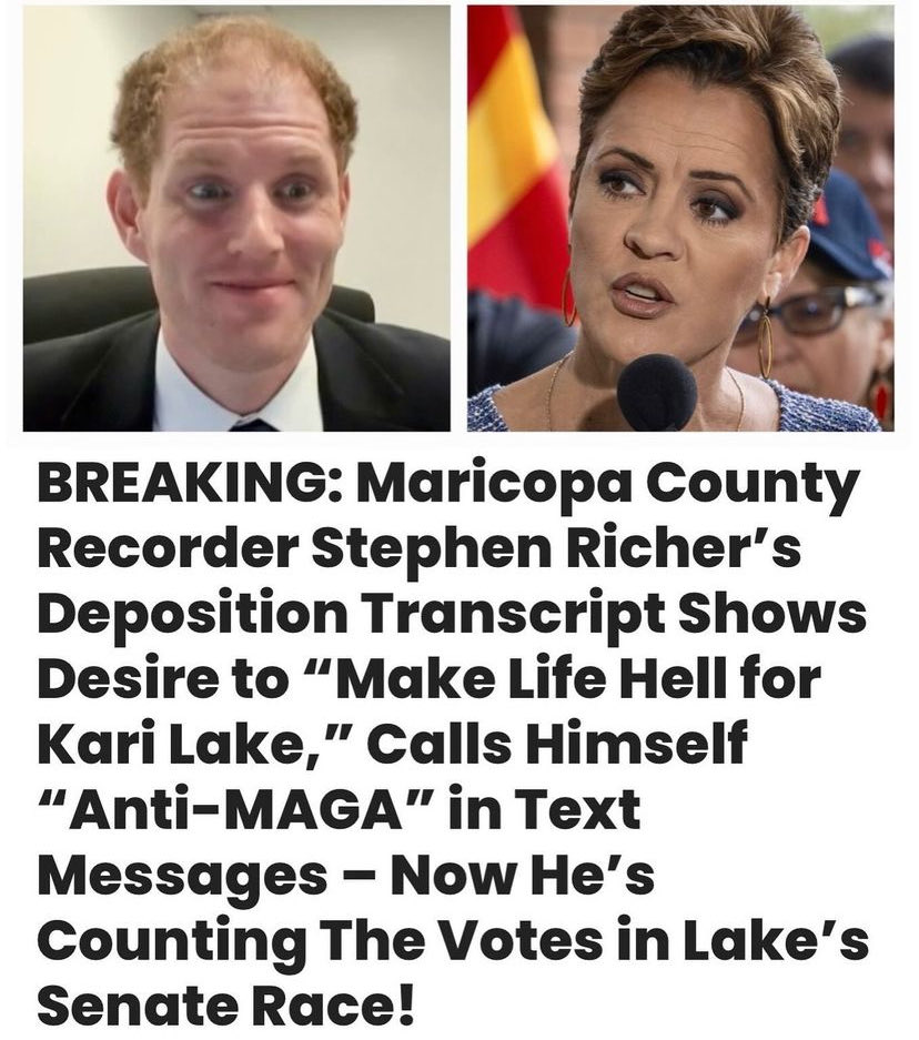 Do you think he stole the election from Kari lake?