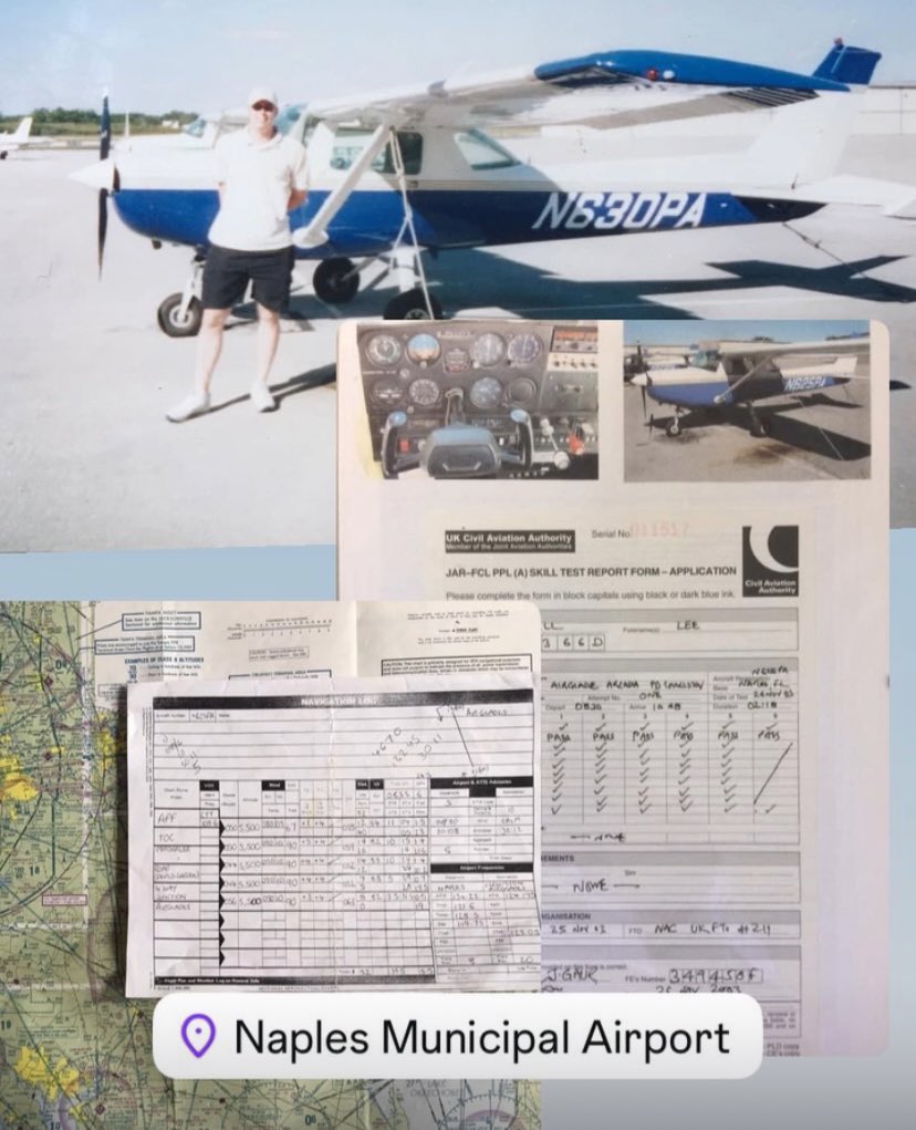 Lee_J_Russell's tweet image. 21 years today since my PPL flight test - amazing memories of Naples FL. And the 4 weeks there. #pilotsoftwitter