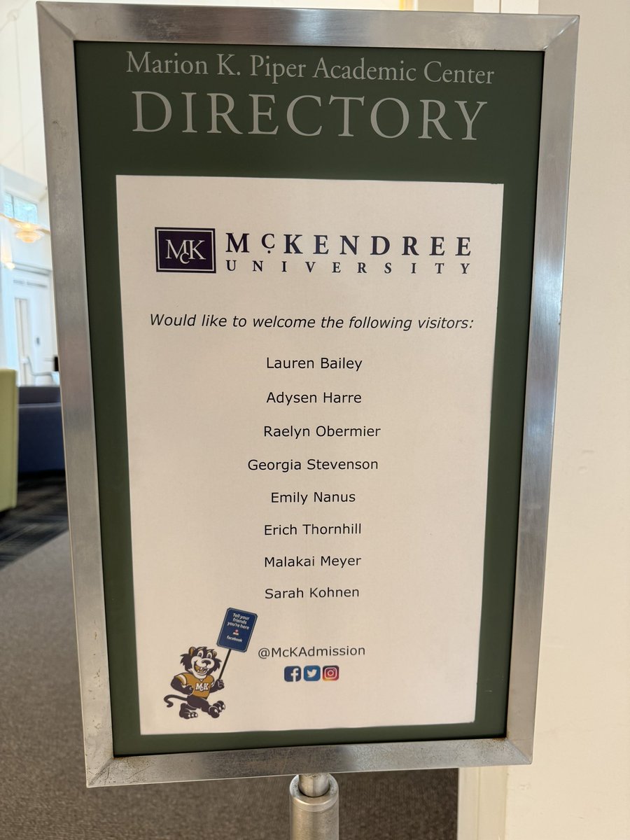 Thank you coach <a href="/Coach_Tarter/">Heather Tarter</a> and <a href="/tfost00/">Travis Foster</a> for hosting me on a wonderful visit. I had a great time learning about Mckendree’s program. Can’t wait to be back!