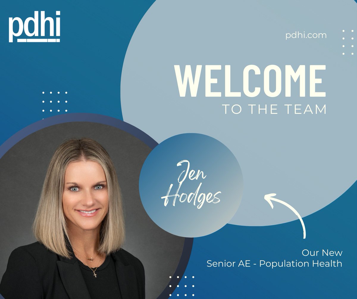 PDHISolutions's tweet image. We’re thrilled to welcome Jen Hodges to our team as our new Senior Account Executive, Population Health!

Her expertise and client-focused approach will be instrumental as we continue to expand our reach and impact in the population health space.