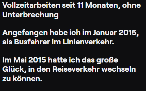 MeddlTokTV's tweet photo. "..angefangen habe ich im Januar 2015, als Busfahrer im Linienverkehr" wie biddä? https://t.co/rArRDhI1yH