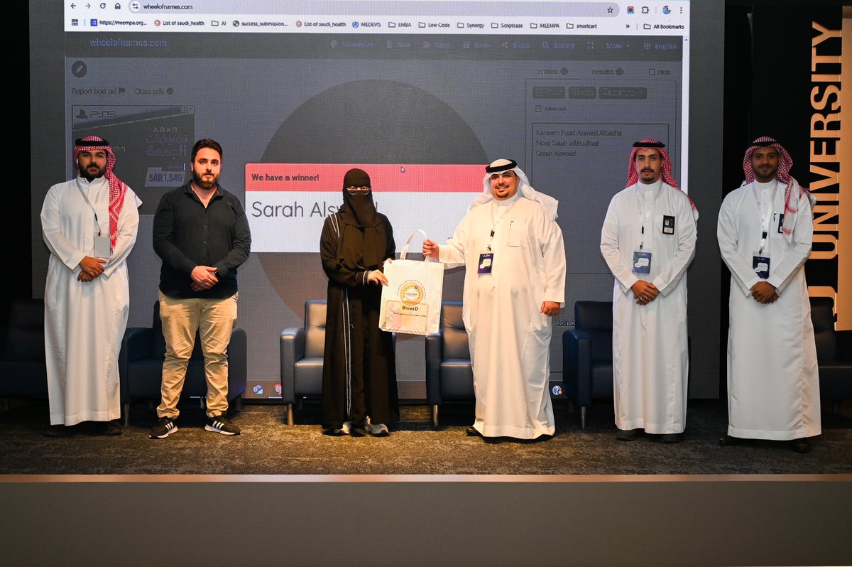BMES_IAU_KSA's tweet photo. في ختام فعاليتنا Beyond the Lab، نحتفي بالرعاة الكرام الذين كان لهم دور أساسي في نجاح الحدث، ونهنئ الفائزين الذين أبدعوا بمشاركتهم 💫
#Shaping_BioFuture https://t.co/RypXl1tmwZ
