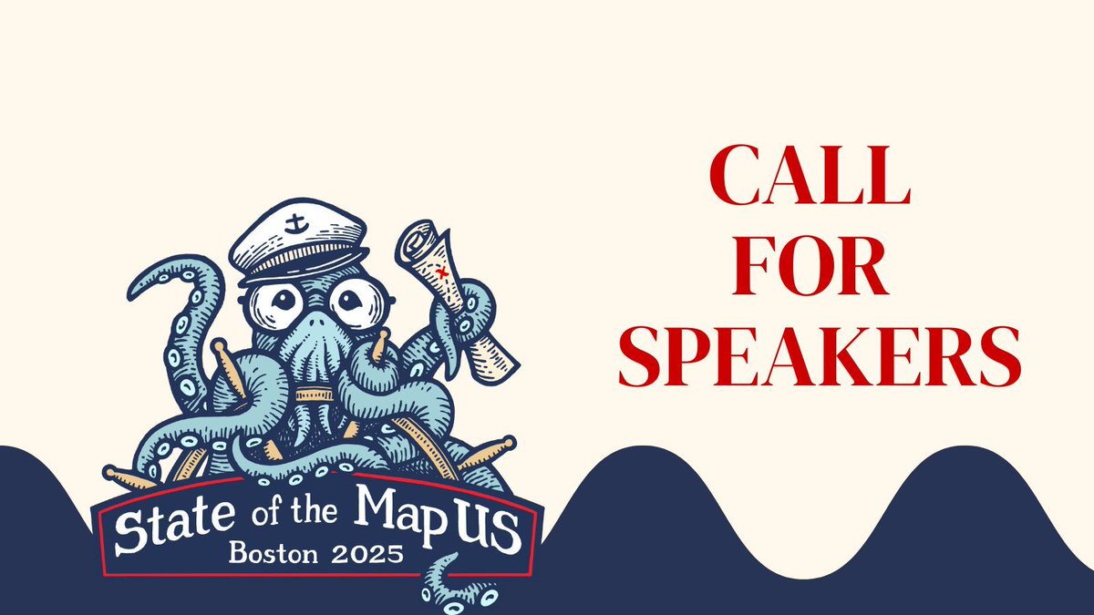 Share your expertise and knowledge of #OpenStreetMap at #StateoftheMapUS2025! Submit your session ideas here: sessionize.com/state-of-the-m… 

Need a little inspiration? Check out this blog post first: openstreetmap.us/news/2024/11/s…