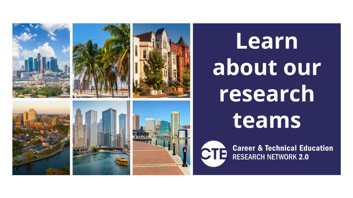 CTEResNetwork's tweet image. Learn about the six #IESFunded research teams that have joined the Network and will be investigating career development opportunities in locations across the country: cteresearchnetwork.org/research