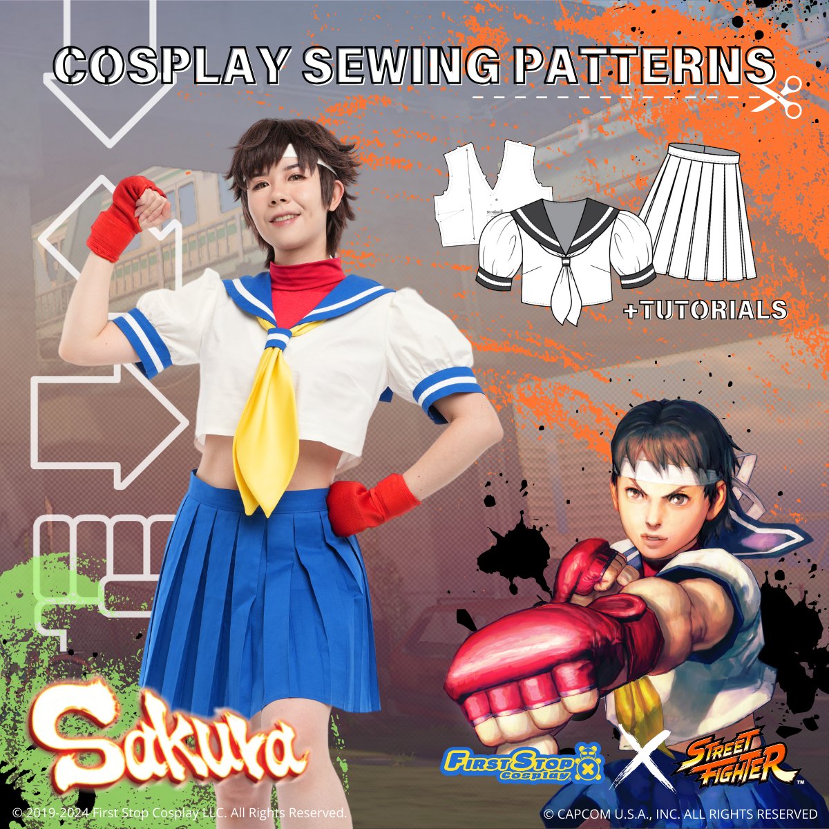 1stStopCosplay's tweet photo. Available now! 💥Make your own classic seifuku and step into the shoes of Sakura Kasugano 🥊🌸 Sewing Pattern with tutorials here ⬇️
https://t.co/u8C1uHtjCo

#streetfighter #capcom #sewingpattern #diycosplay #sakurakasugano https://t.co/BBtGYFoqwL