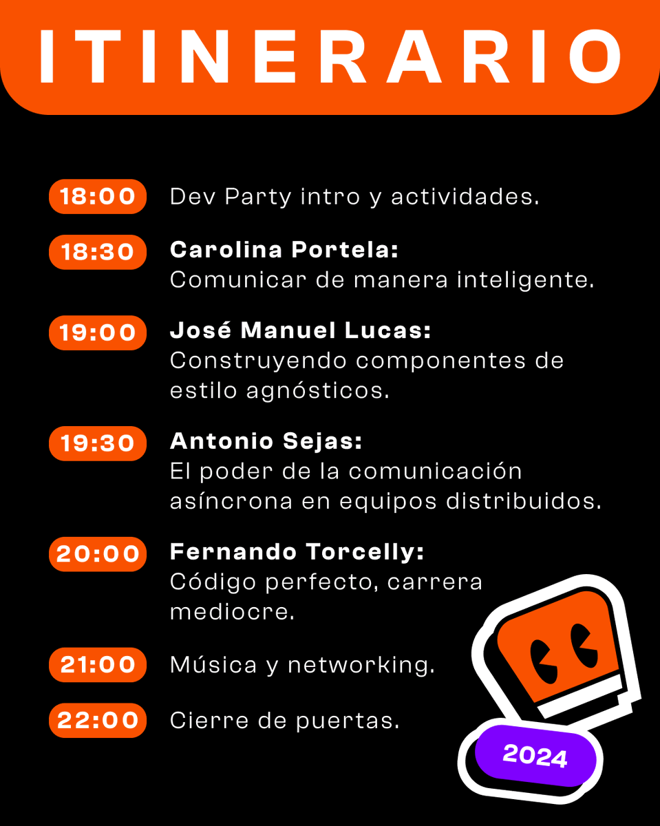 GofiGeeks's tweet image. 📅🚀 ¡Ya tenemos el itinerario de la #GGDevParty! 

Charlas increíbles, networking, música y mucha diversión el 28 de noviembre en @infecar.

meetup.com/gofigeeks/even…