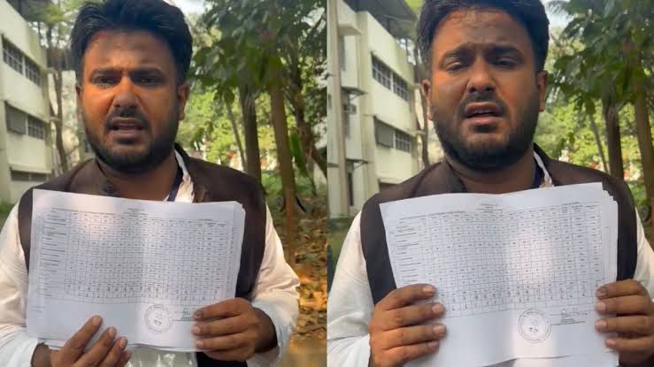 rajuparulekar's tweet photo. The @NCPSpeaks candidate from Anushakti Nagar, Fahad Ahmad @FahadZirarAhmad was leading till 17 rounds.

He lost in the last two - 18th and 19th Rounds. 

The CU with 99% battery came up for the first time in the 17th Round. All the previous CUs had a lower charge of around 70 to 75%. 

The Election Officials justified the 99% charge by stating that @ECISVEEP has provided some better CUs with better battery performance. 

Do these officials think people are foolish to believe such dumb excuses❓

The CU is used since 05:30 am to 06:00 pm on polling day, it’s Ballot button is pressed as many times as the votes are polled, the Total buttons is pressed atleast a dozen times to check the Total and it beeps everytime the Vote is recorded. 

Despite consumption of energy for above activities throughout the polling day, how can the CU be still at 99%❓ 
@ECISVEEP @CEO_Maharashtra 

Do we accept the Balance Sheets with a difference of Re.1❓

When professional principles are not complied with or not applied logically, the end result is ABNORMAL and DECEPTIVE ‼️

Aren’t such cases, which have been observed across the Country in many elections, enough for @NCPSpeaks and Opposition parties to boycott EVMs❓

But it appears that debutant Fahad had to give up for lack of any support from the veterans in the Party @NCPSpeaks despite having such a watertight case on hands. 

This sheepish/lazy surrender by @NCPSpeaks will only NORMALISE the BREACH OF LAW and ORDER by the Fascist forces who have already occupied the Corridors of Power.