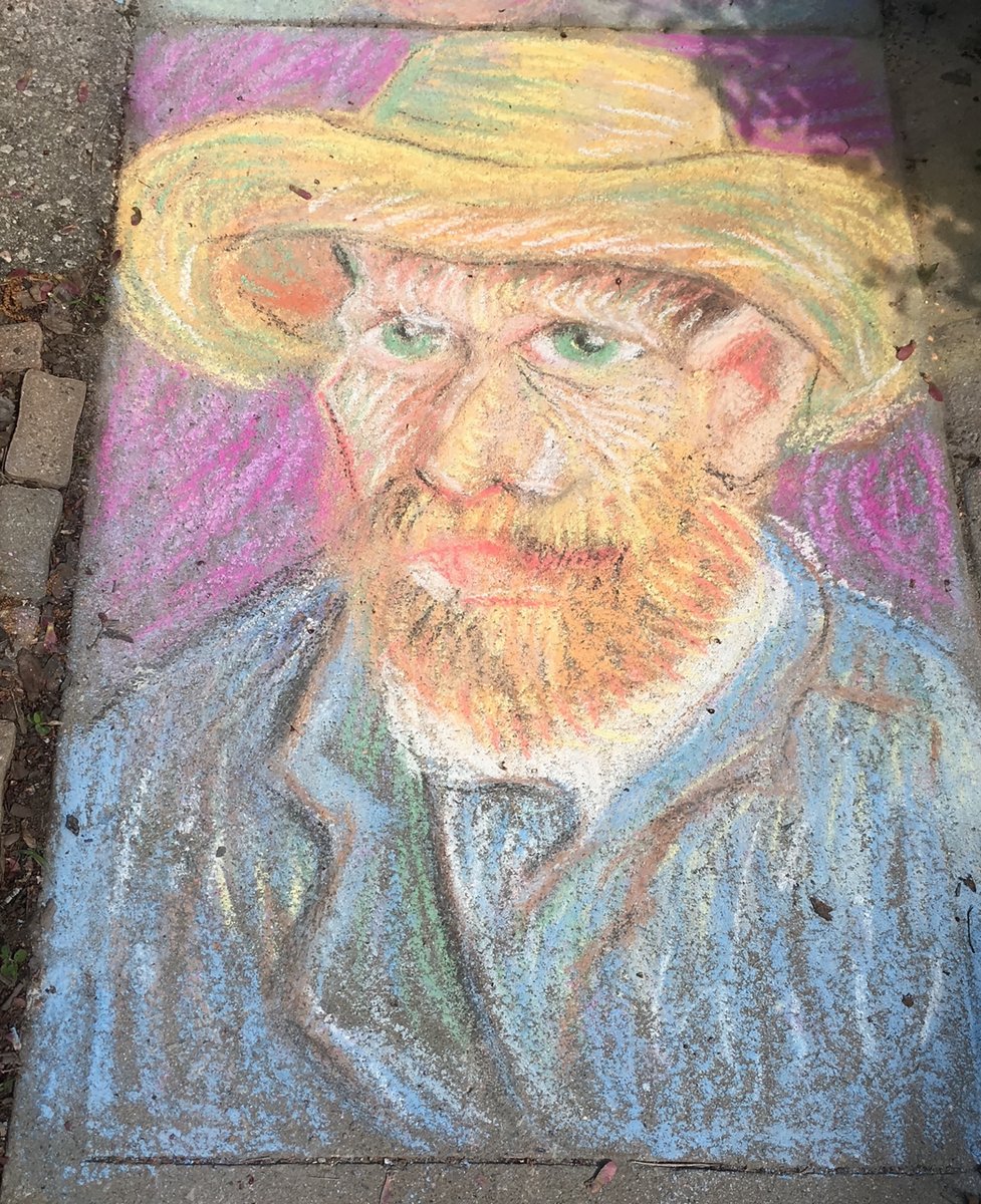 artystorms64098's tweet photo. Here's something a wee bit different -- a chalk drawing I did a couple years ago of Vincent. #chalkdrawing #vincent #vangogh #vincentvangogh https://t.co/T6qsegFuar