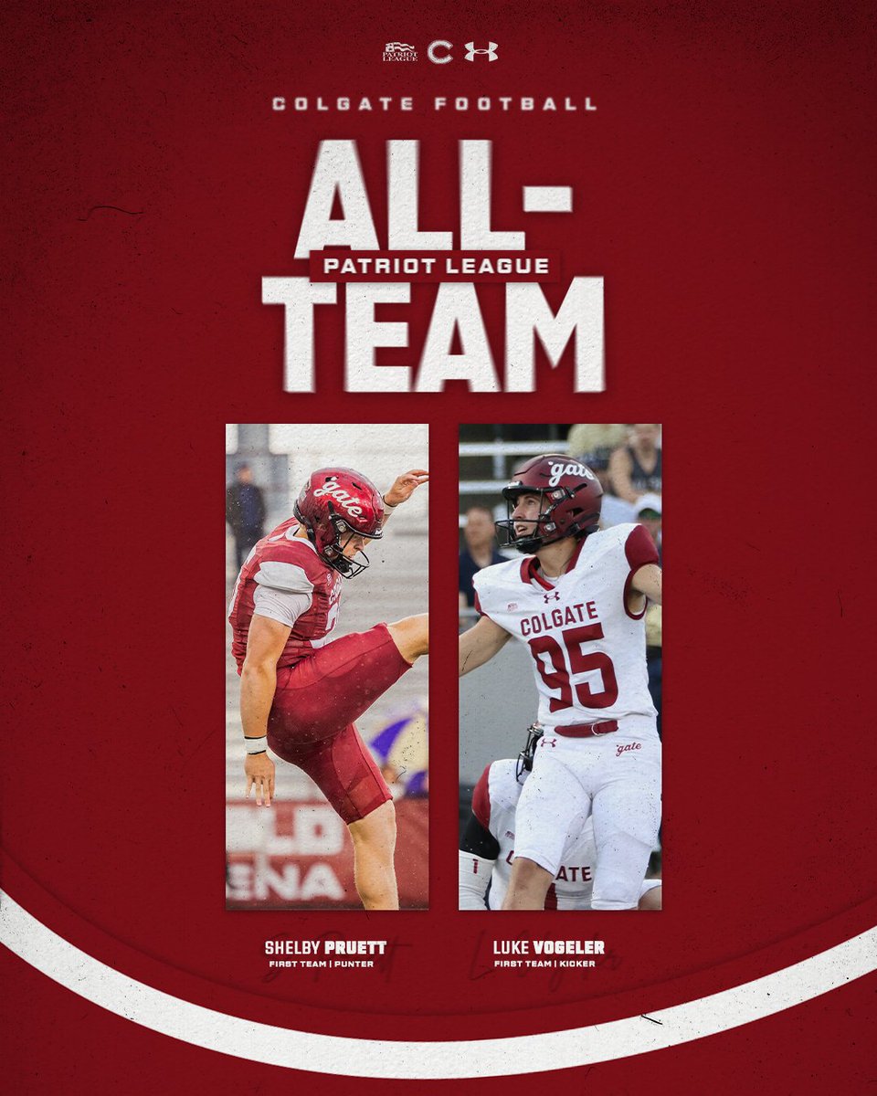ColgateFB's tweet photo. A super Special Teams room ⭐️

@shelbypruett3 earned his third straight All-League nod booming a league-leading 42.8 yards per punt

@luke_vogeler broke two program records for most 40+ and 50+ yard FGs in a single season

📰 | https://t.co/LCaT8FG2AE

#GoGate | #ThreeForTheGate https://t.co/zbDIthlT7i