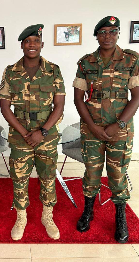 iamkabamba's tweet photo. Commander Zambia Army, Lt Gen Geoffrey Choongo Zyeele is  pleased with Staff Sergeant Banda Barbra for having broken yet another record by becoming the first Zambian to win the prestigious BBC Women's Footballer of the Year Award. 
#BBC @ORLPride https://t.co/tehJ4USAsB