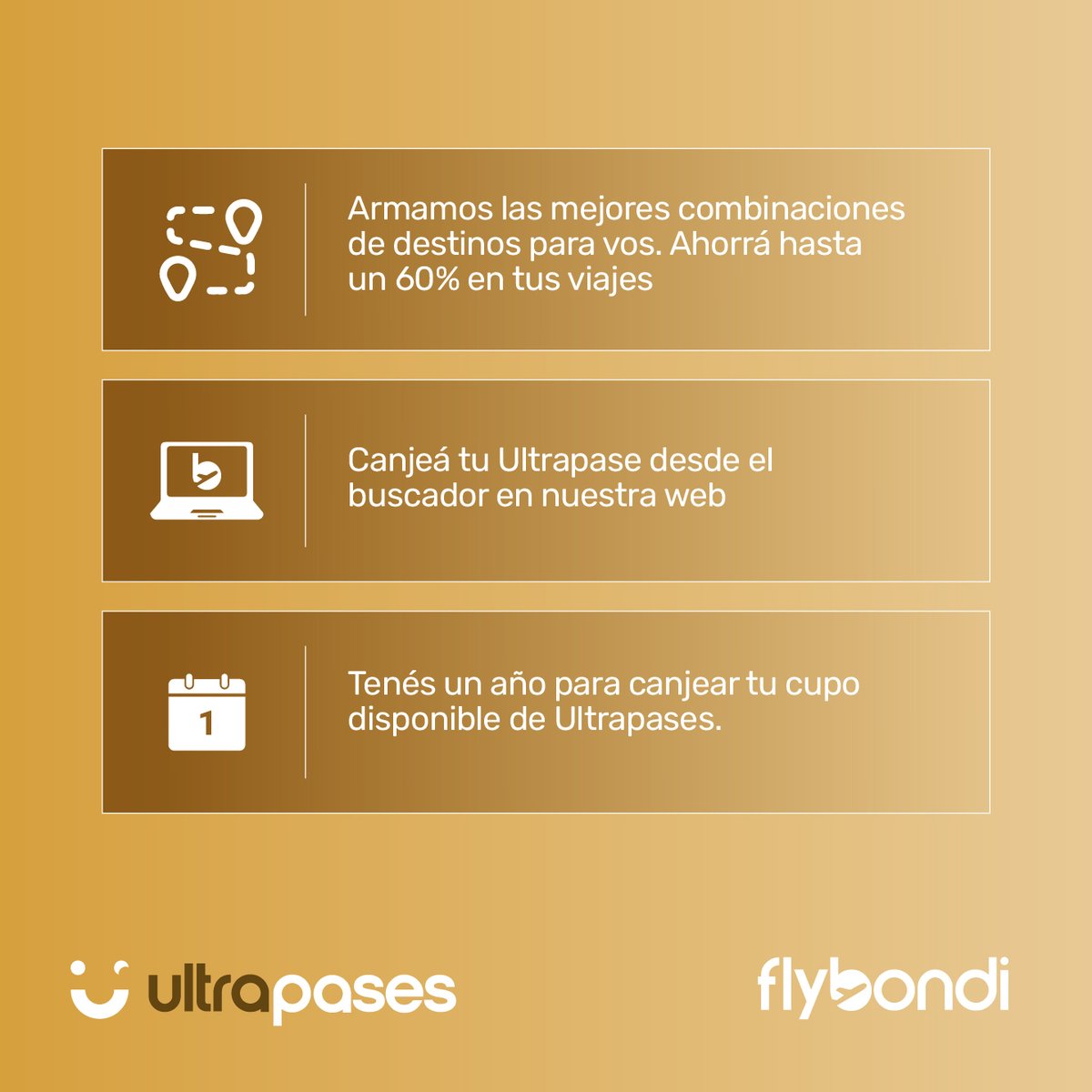 flybondioficial's tweet photo. ¿Te gusta viajar todo el año? 🌎 El Ultrapase Turisteando es para vos 😉

Hacé click acá  👉🏻 https://t.co/DhvOqocFgy y disfrutá de #LaLibertadDeVolar ✈️💛

#Flybondi #Ultrapase #Turisteando https://t.co/7M23ZKZDVc