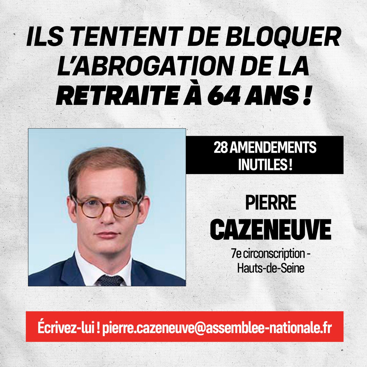SegoleneAmiot's tweet image. SCANDALE À L'ASSEMBLÉE NATIONALE ! Les macronistes refusent que les député·es votent sur l'abrogation de la réforme de la retraite à 64 ans. Pour empêcher le vote, ils déposent 1000 amendements de blocage.

Cet affront démocratique a assez duré ! #CensureMacron