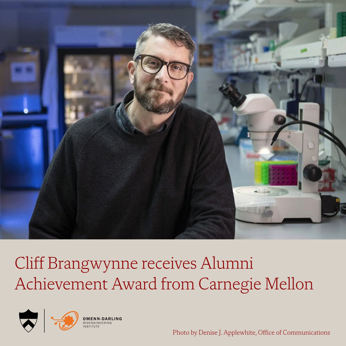 Omenn-Darling Bioengineering Institute (@omenndarlingbio) on Twitter photo Recently <a href="/CarnegieMellon/">Carnegie Mellon University</a> honored our director <a href="/brangwynnelab/">brangwynnelab</a> for "changing how the scientific community thinks about the way living cells organize" and his pioneering work on how these mechanisms are fundamental to human health and disease.
Read more: bioengineering.princeton.edu/news/2024/cond… Recently <a href="/CarnegieMellon/">Carnegie Mellon University</a> honored our director <a href="/brangwynnelab/">brangwynnelab</a> for "changing how the scientific community thinks about the way living cells organize" and his pioneering work on how these mechanisms are fundamental to human health and disease.
Read more: bioengineering.princeton.edu/news/2024/cond…