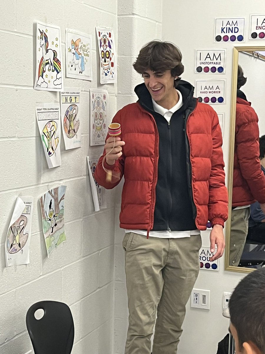 Bevill_FHN's tweet image. Our Statistics class is working on probability distributions by counting how many times we can get the ball in the cup.  #fortheloveoflearning