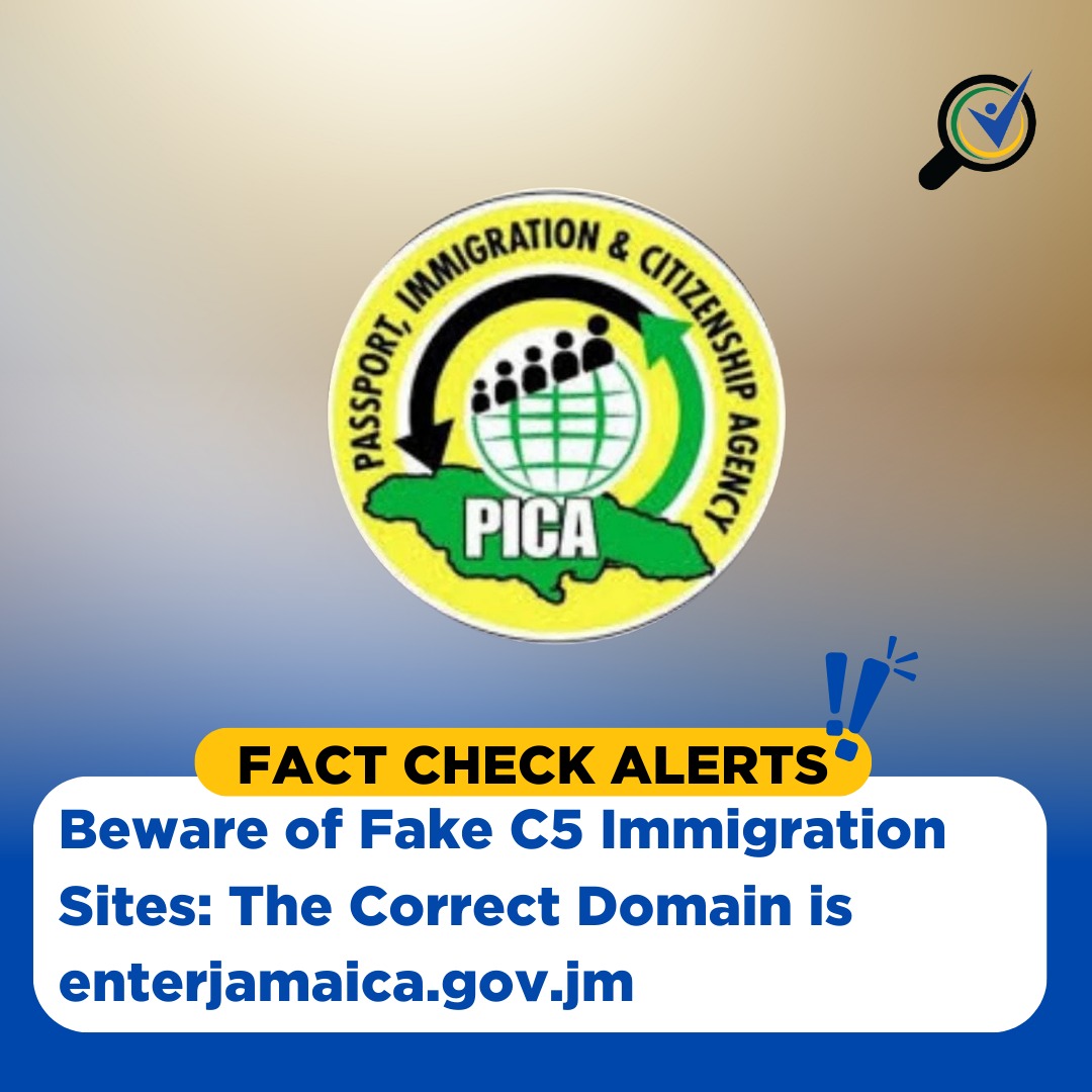FactCheckJA_'s tweet image. There have been reports of fake C5 Immigration sites appearing on Google.

Please be cautious when inputting your personal information online. The correct domain to access the C5 immigration form is enterjamaica.gov.jm. 

The C5 Form is a mandatory customs declaration and…