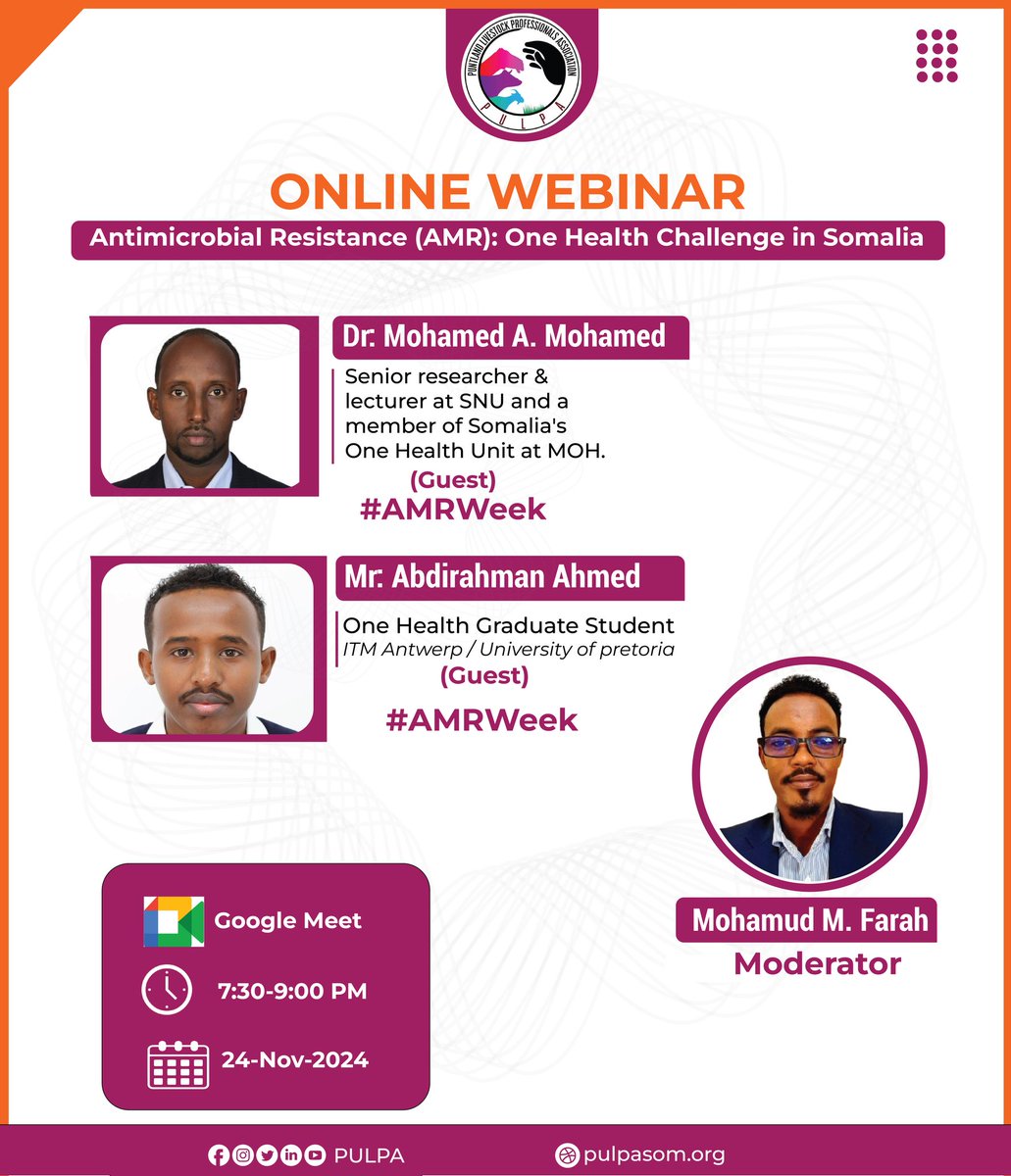 pulpavets's tweet photo. We successfully held webinar highlighted the urgent need to tackle antimicrobial resistance #AMR, a significant global #challenge impacting both human and animal health. 

#AMRAwareness #Health #Sustainability https://t.co/8fld40sVjJ