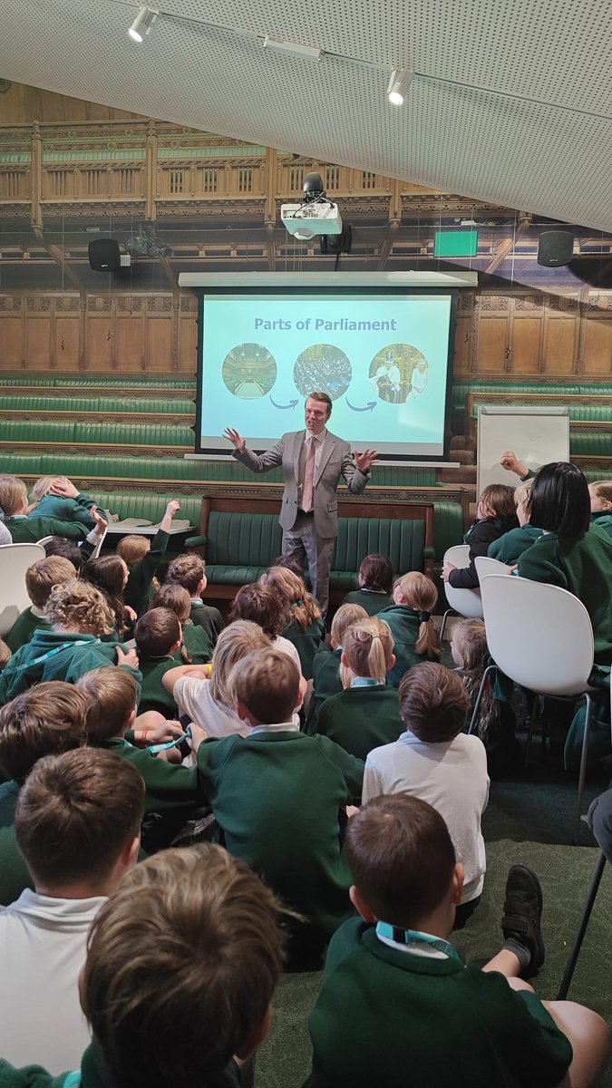 It was a delight to welcome KS2 from
<a href="/CookhamRise/">Cookham Rise Primary</a> Primary to the House of Commons today. I answered questions ranging from what hair product I use to how Parliament works. 
Civic Education is crucial and I hope that KS2 returns from their trip with a passion for democracy!