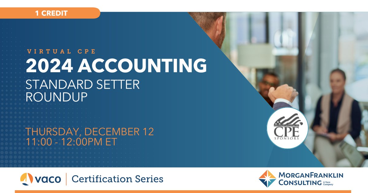 Join us for our upcoming virtual event: 2024 Accounting Standard Setter Roundup!

Learn:
✅ New standards impacting 2024 financial statements
✅ Key updates from the FASB, SEC &amp; other accounting governing bodies
✅ A preview of what's coming in 2025

RSVP: hubs.li/Q02SfQtQ0