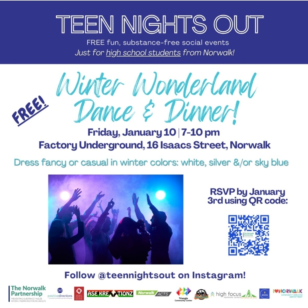 Mark your calendars!

✅️December 6th - Bowling 
✅️December 27th - Ice Skating
✅️January 10th - Winter Dance

No-cost, Substance-free teen activities in Norwalk for teen residents!

📣 Share with a Norwalk Teen 📣

RSVP Now! i.mtrbio.com/fknfkhdifq