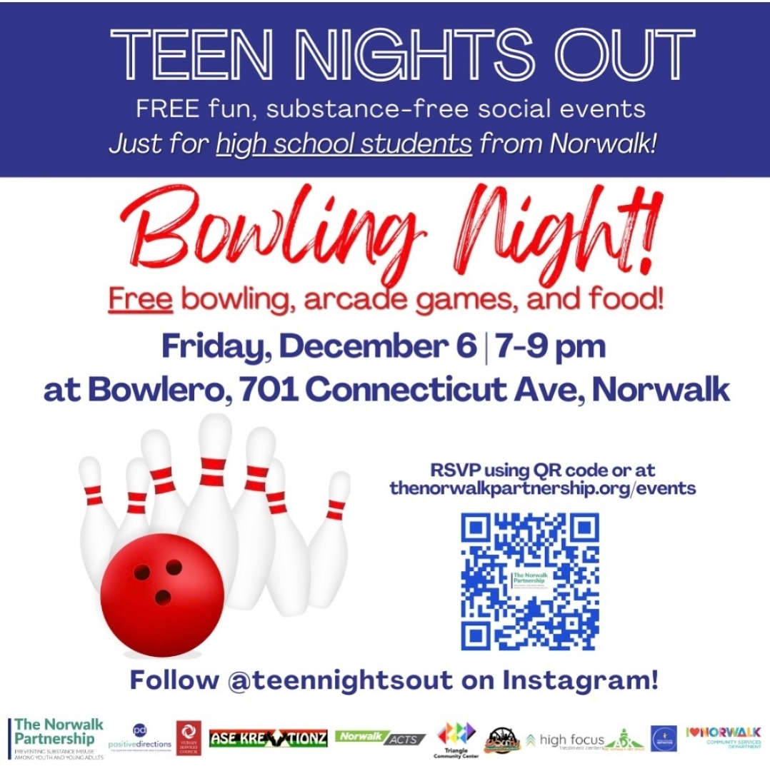 NorwalkACTSct's tweet photo. Mark your calendars!

✅️December 6th - Bowling 
✅️December 27th - Ice Skating
✅️January 10th - Winter Dance

No-cost, Substance-free teen activities in Norwalk for teen residents!

📣 Share with a Norwalk Teen 📣

RSVP Now! https://t.co/JCM9XW9Wq3 https://t.co/YDjwgzYnh6