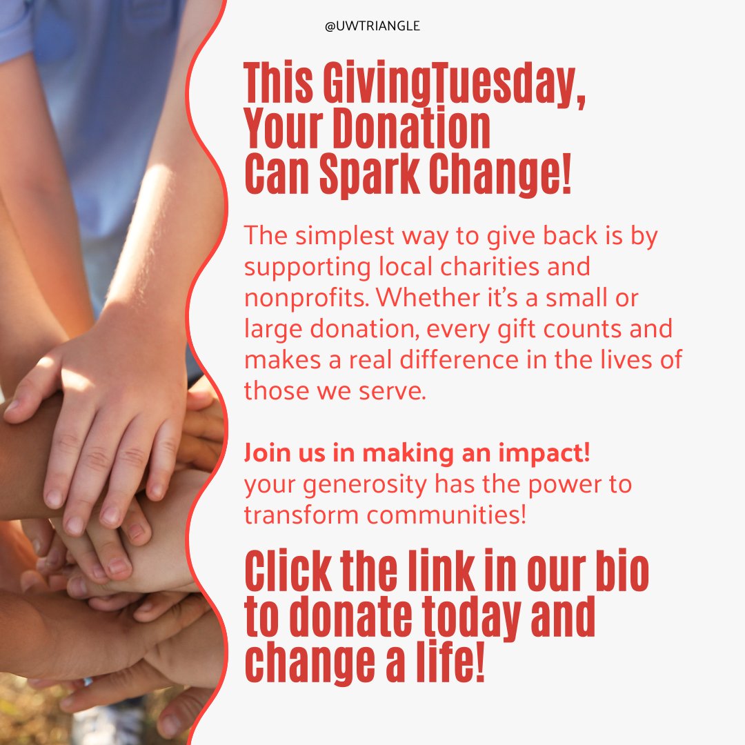 🌍✨ What is Giving Tuesday?

It’s a global day of generosity where we come together to make a difference. Join us on Dec. 3 to support our community! 💙

🔗 Learn more: bit.ly/UWGT_GT